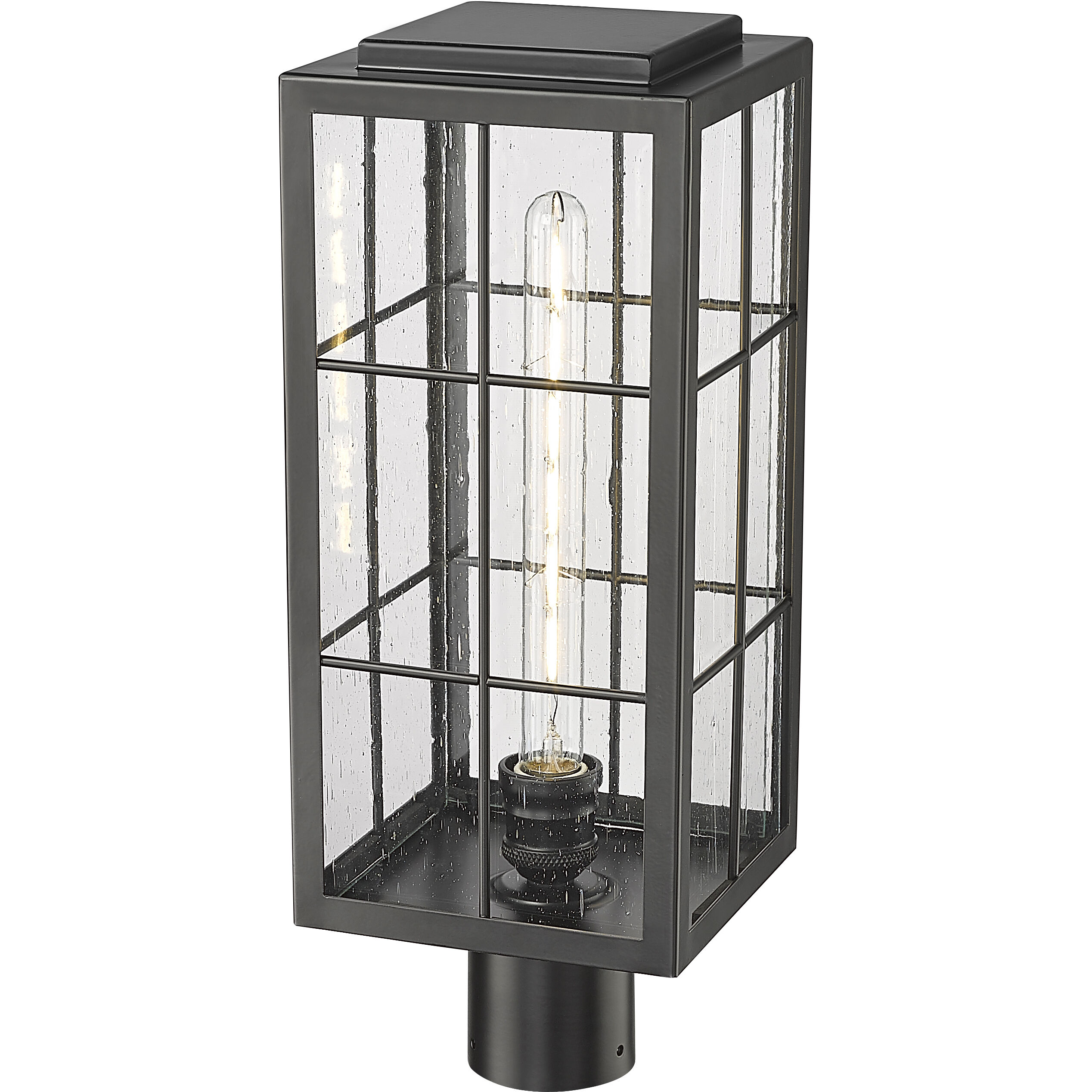 Jaxson 1 Light 20 inch Powder Coated Black Outdoor Post Lantern